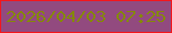 文字の大きさ：5、枠の色：f3161d、背景の色：924a7f、文字の色：858709 無料ブログパーツのブログ時計