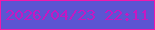 文字の大きさ：2、枠の色：f318ab、背景の色：5d54d2、文字の色：c518c2 無料ブログパーツのブログ時計