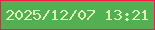 文字の大きさ：2、枠の色：f31951、背景の色：52b053、文字の色：def0b2 無料ブログパーツのブログ時計