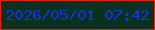 文字の大きさ：5、枠の色：f31c01、背景の色：0a301f、文字の色：1534d4 無料ブログパーツのブログ時計