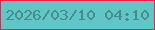 文字の大きさ：2、枠の色：f31f48、背景の色：62c6c7、文字の色：448d8f 無料ブログパーツのブログ時計