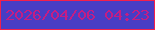 文字の大きさ：2、枠の色：f31f4b、背景の色：483dc4、文字の色：c41d84 無料ブログパーツのブログ時計