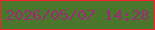 文字の大きさ：3、枠の色：f3242d、背景の色：4a772b、文字の色：9c2b75 無料ブログパーツのブログ時計