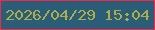 文字の大きさ：1、枠の色：f32846、背景の色：2a5d77、文字の色：afac49 無料ブログパーツのブログ時計
