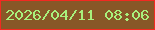 文字の大きさ：4、枠の色：f32921、背景の色：885727、文字の色：a8f07c 無料ブログパーツのブログ時計
