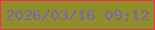 文字の大きさ：4、枠の色：f3314d、背景の色：8f8e29、文字の色：7863b7 無料ブログパーツのブログ時計