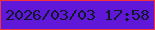文字の大きさ：2、枠の色：f3323b、背景の色：6117d7、文字の色：111829 無料ブログパーツのブログ時計