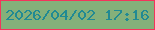 文字の大きさ：3、枠の色：f3345c、背景の色：84b07a、文字の色：218a93 無料ブログパーツのブログ時計