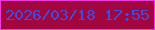 文字の大きさ：5、枠の色：f335e8、背景の色：a1063e、文字の色：424ce3 無料ブログパーツのブログ時計