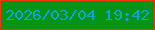 文字の大きさ：4、枠の色：f33608、背景の色：079415、文字の色：09a6db 無料ブログパーツのブログ時計