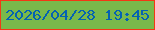 文字の大きさ：5、枠の色：f33815、背景の色：79b94b、文字の色：0462b2 無料ブログパーツのブログ時計