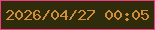 文字の大きさ：3、枠の色：f33a82、背景の色：2f2c0b、文字の色：d38c38 無料ブログパーツのブログ時計