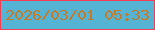 文字の大きさ：4、枠の色：f33e53、背景の色：55b3d4、文字の色：c67a27 無料ブログパーツのブログ時計