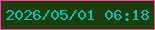 文字の大きさ：2、枠の色：f3449d、背景の色：1b3e0c、文字の色：04c2bc 無料ブログパーツのブログ時計