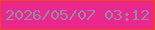 文字の大きさ：4、枠の色：f34612、背景の色：e9278d、文字の色：978aa9 無料ブログパーツのブログ時計