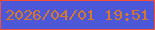 文字の大きさ：1、枠の色：f35038、背景の色：4c58d8、文字の色：d6772b 無料ブログパーツのブログ時計