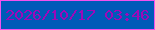 文字の大きさ：5、枠の色：f351ee、背景の色：005ab8、文字の色：9e08b8 無料ブログパーツのブログ時計