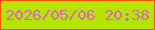 文字の大きさ：5、枠の色：f35205、背景の色：b5e400、文字の色：db68b6 無料ブログパーツのブログ時計