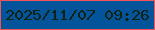文字の大きさ：1、枠の色：f3545a、背景の色：04549b、文字の色：0e2316 無料ブログパーツのブログ時計