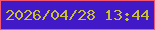 文字の大きさ：1、枠の色：f3576f、背景の色：4119c6、文字の色：c9be39 無料ブログパーツのブログ時計