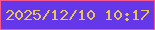 文字の大きさ：5、枠の色：f3578e、背景の色：6437e9、文字の色：eac65a 無料ブログパーツのブログ時計