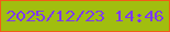 文字の大きさ：3、枠の色：f35a1a、背景の色：a1be0f、文字の色：7d39f3 無料ブログパーツのブログ時計