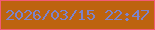 文字の大きさ：5、枠の色：f35a76、背景の色：bd630f、文字の色：7c83cc 無料ブログパーツのブログ時計