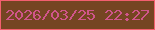 文字の大きさ：4、枠の色：f35f6f、背景の色：754522、文字の色：d0558a 無料ブログパーツのブログ時計