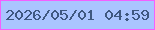 文字の大きさ：5、枠の色：f360ff、背景の色：aac5ff、文字の色：3e5880 無料ブログパーツのブログ時計