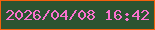 文字の大きさ：5、枠の色：f3610c、背景の色：2c5431、文字の色：fb72d0 無料ブログパーツのブログ時計