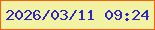 文字の大きさ：2、枠の色：f3620e、背景の色：f2f2a4、文字の色：2e26c3 無料ブログパーツのブログ時計