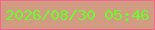 文字の大きさ：5、枠の色：f3658d、背景の色：d29c83、文字の色：6dfd2a 無料ブログパーツのブログ時計