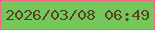 文字の大きさ：1、枠の色：f3678a、背景の色：75c65b、文字の色：5a4325 無料ブログパーツのブログ時計