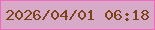 文字の大きさ：5、枠の色：f367bc、背景の色：d7aac8、文字の色：7c4416 無料ブログパーツのブログ時計