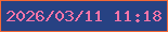 文字の大きさ：2、枠の色：f36836、背景の色：274283、文字の色：f774a8 無料ブログパーツのブログ時計