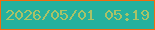文字の大きさ：4、枠の色：f36b0d、背景の色：25b19e、文字の色：a9c268 無料ブログパーツのブログ時計