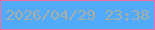 文字の大きさ：1、枠の色：f36ea3、背景の色：52aafd、文字の色：a8aea6 無料ブログパーツのブログ時計