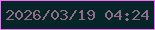 文字の大きさ：5、枠の色：f36efb、背景の色：062529、文字の色：926b88 無料ブログパーツのブログ時計