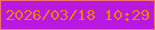 文字の大きさ：4、枠の色：f3716f、背景の色：b819de、文字の色：f37913 無料ブログパーツのブログ時計