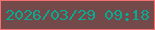 文字の大きさ：3、枠の色：f37172、背景の色：73494a、文字の色：09aa94 無料ブログパーツのブログ時計