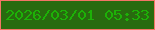 文字の大きさ：3、枠の色：f37566、背景の色：286b0f、文字の色：1db107 無料ブログパーツのブログ時計