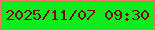 文字の大きさ：4、枠の色：f37667、背景の色：0ced20、文字の色：790703 無料ブログパーツのブログ時計