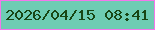 文字の大きさ：5、枠の色：f377eb、背景の色：6eccb3、文字の色：184614 無料ブログパーツのブログ時計
