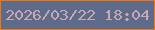文字の大きさ：2、枠の色：f3780b、背景の色：5f6b8b、文字の色：c8a8b2 無料ブログパーツのブログ時計