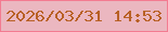 文字の大きさ：2、枠の色：f37b91、背景の色：ebb7c0、文字の色：b86025 無料ブログパーツのブログ時計