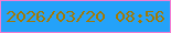 文字の大きさ：5、枠の色：f37dd3、背景の色：24a2f9、文字の色：a27903 無料ブログパーツのブログ時計