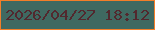 文字の大きさ：4、枠の色：f37e29、背景の色：3f6961、文字の色：52282e 無料ブログパーツのブログ時計