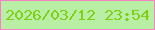 文字の大きさ：1、枠の色：f382c6、背景の色：b9efa5、文字の色：81ce19 無料ブログパーツのブログ時計