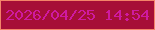 文字の大きさ：2、枠の色：f38469、背景の色：a60e37、文字の色：cf1a9f 無料ブログパーツのブログ時計