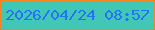 文字の大きさ：2、枠の色：f38620、背景の色：41c7b7、文字の色：2571f8 無料ブログパーツのブログ時計